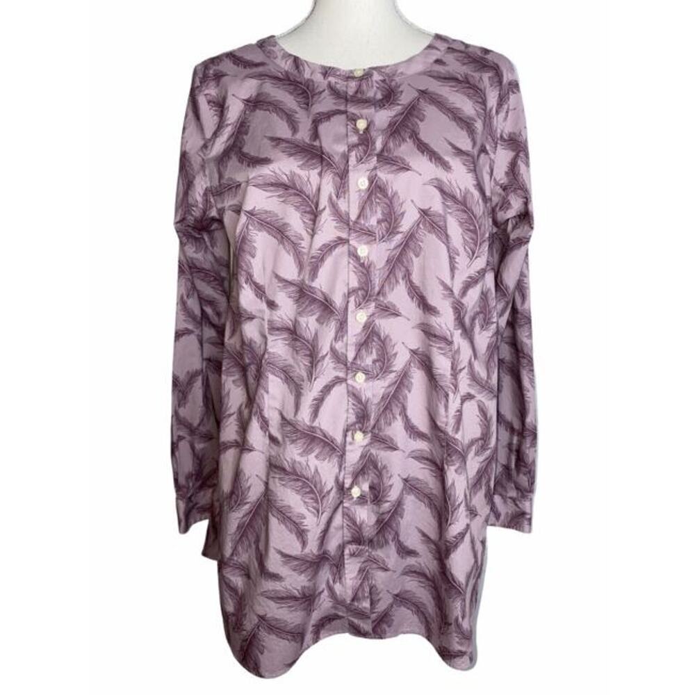 Duluth Trading Co. Plus Size 1X Anti Wrinkle Tunic Blouse Shirt with Pockets
